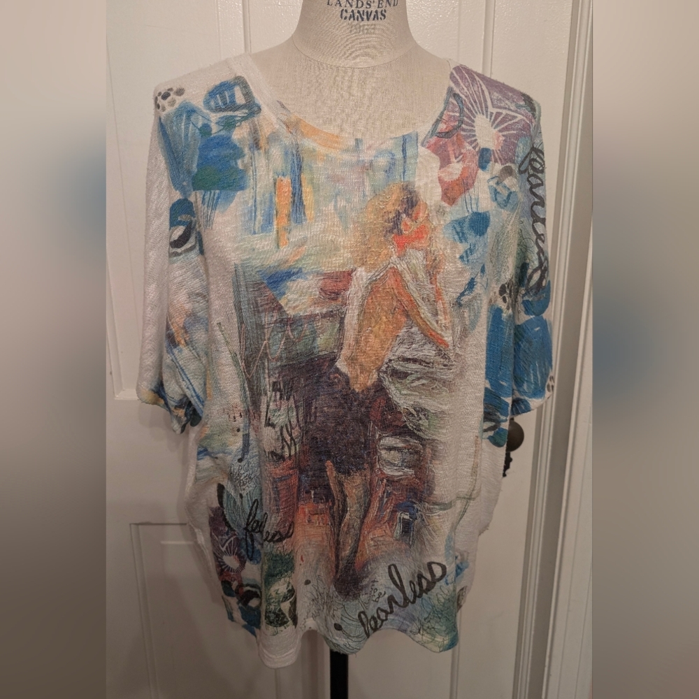 Colorful Abstract Women's Short Sleeve Top